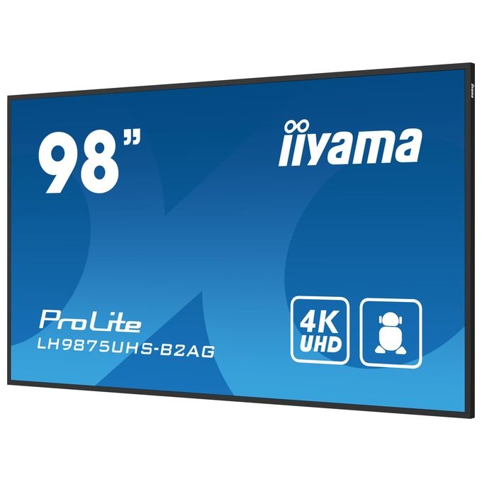 Iiyama LH9875UHS-B2AG Monitor Professionale 4K UHD Pannello piatto segnaletica digitale 500 cd-m² colore Nero