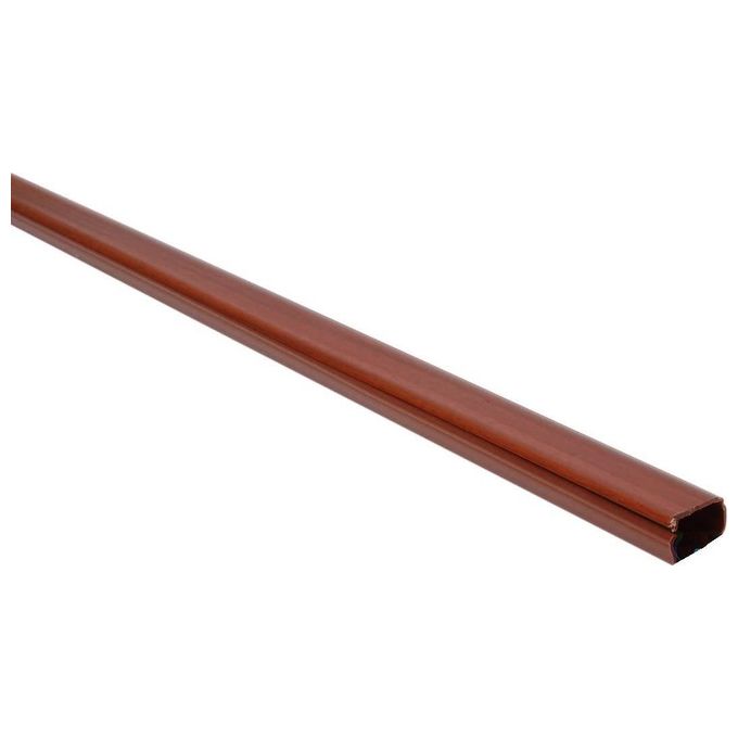 Link Canalina Passacavi Adesiva in Pvc 15x10mm 2mt con Coperchio Scorrevole Marrone