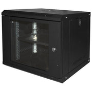 Link Armadio Rack 19'' 9u Link Serie Light Colore Nero con Porta Vetro (Axpxl) 450x400x530mm Ripiano Incluso