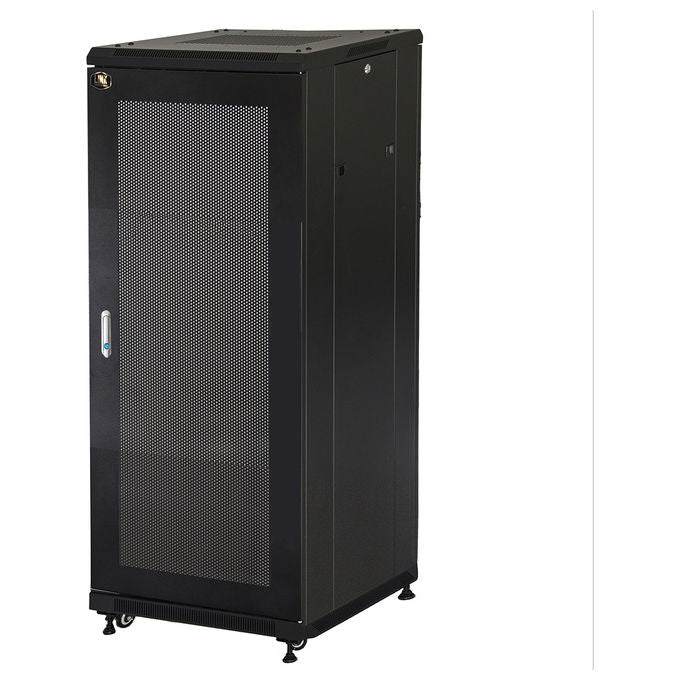 Link Armadio rack 19 27u (a)1388 (l)600 (p)600 colore nero porta metallo traforata