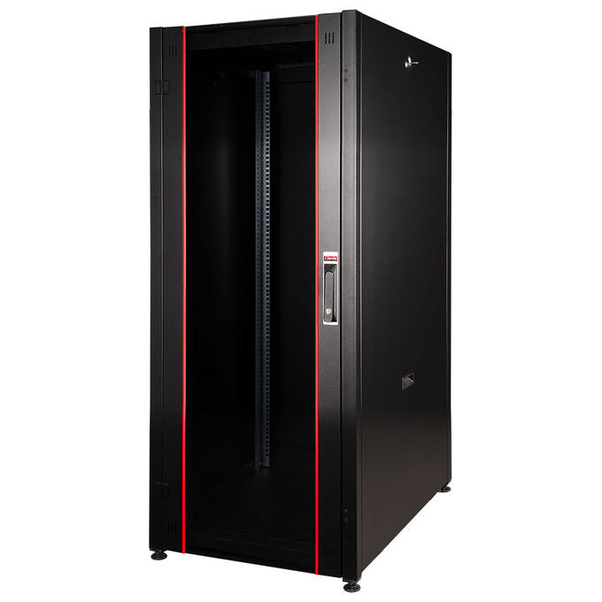Link Armadio Rack per Reti 19'' 42u 2002x600x1000mm Colore Nero Porta Traforata Serie Eavi
