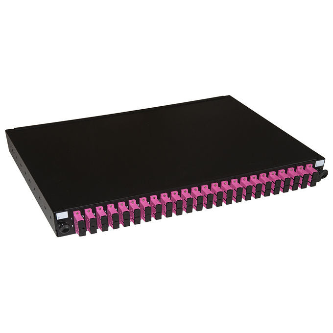 Link Pannello Fibra Ottica 19'' con 24 Adattatori SC Duplex Om4 Profondita' 250mm Nero