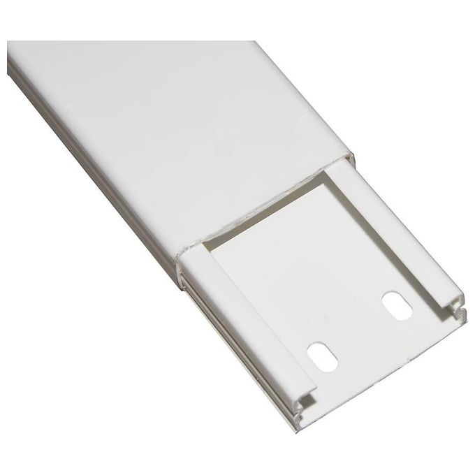 Link canalina passacavi da muro mm 46x18 lunghezza mt 2 bianco con coperchio scorrevole