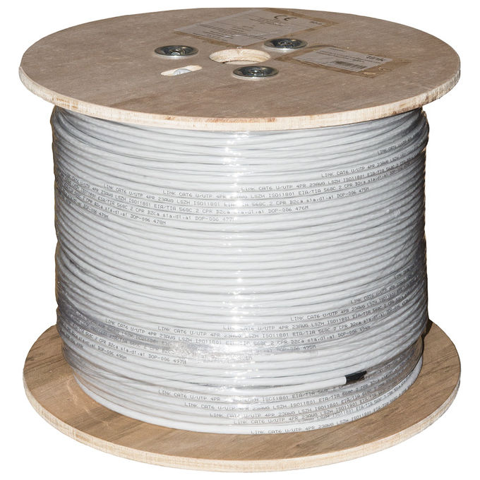 Link Cavo di Rete Utp Cat 6 Solido Rame Lszh 23awg 500mt Classe Cpr B2ca