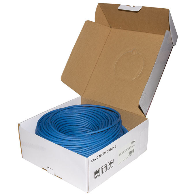 LINK matassa cavo rete categoria 6a non schermato utp awg24 halogenfree flessibile colore blu