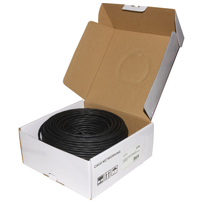 LINK matassa cavo rete categoria 6a non schermato utp awg24 halogenfree flessibile colore nero