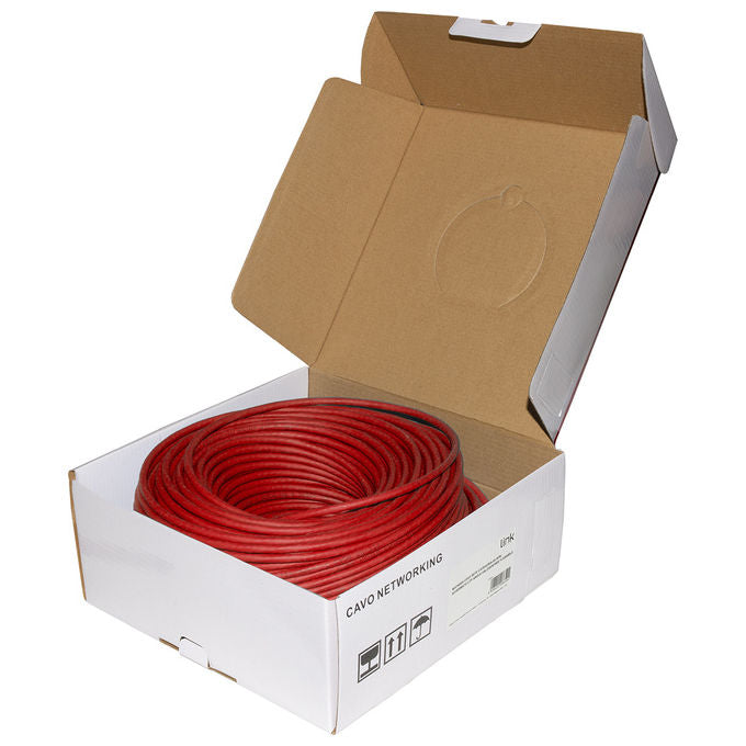 LINK matassa cavo rete categoria 6a non schermato utp awg24 halogenfree flessibile colore rosso