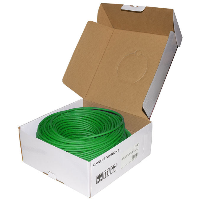 LINK matassa cavo rete categoria 6a non schermato utp awg24 halogenfree flessibile colore verde