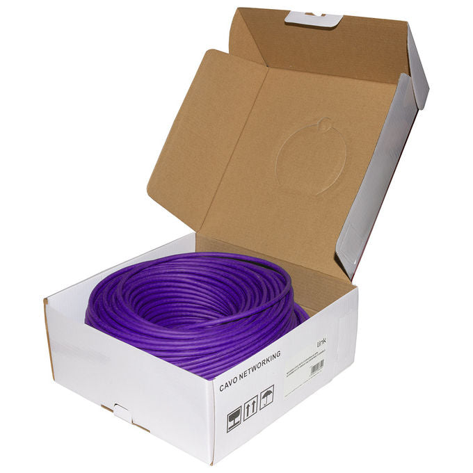 LINK matassa cavo rete categoria 6a non schermato utp awg24 halogenfree flessibile colore viola