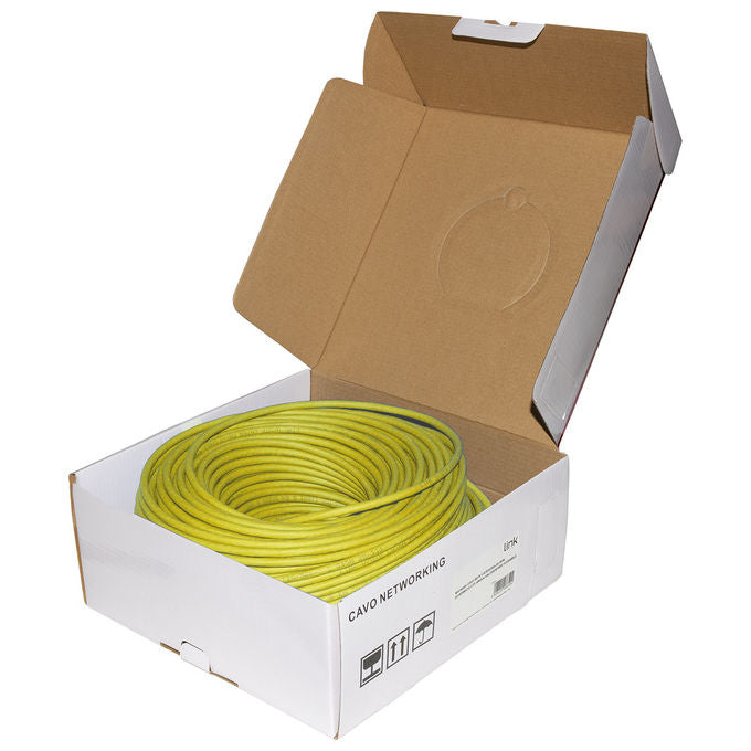 LINK matassa cavo rete categoria 6a non schermato utp awg24 halogenfree flessibile colore giallo