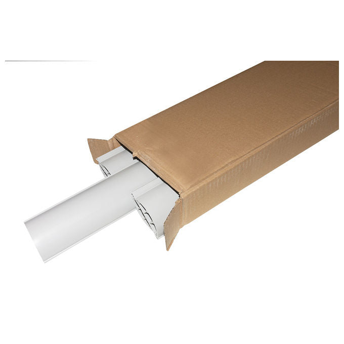 Link Confezione 7 Canaline Bombate Passacavi Calpestabili da Pavimento Pvc 1mt con Coperchio Scorrevole