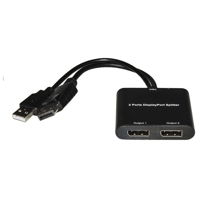 Link Splitter 2 Porte Displayport con Alimentazione Usb e Funzione Mst
