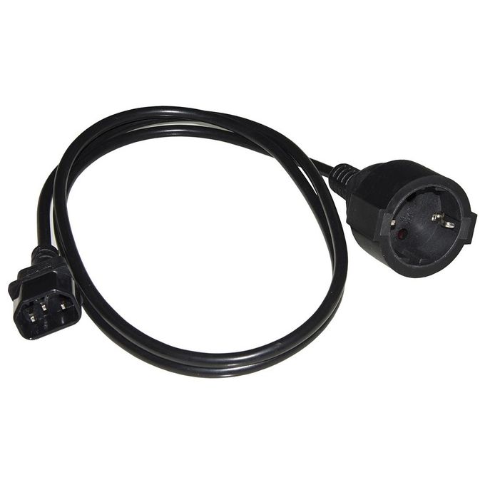Link cavo adattatore di alimentazione presa schuko tedesca femmina - iec c14 maschio mt 1,50