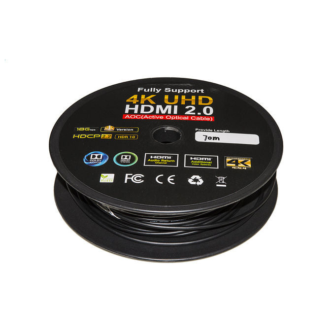 Link Cavo Estensore Attivo Aoc Fibra Ottica Hdmi 2.0 4Kx2K 60hz Maschio-Maschio 70mt
