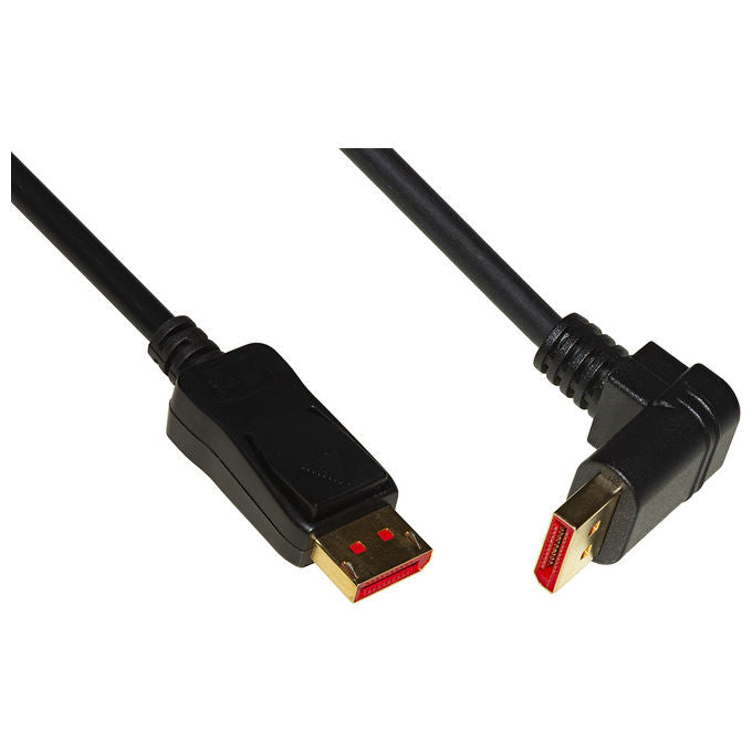 Link Cavo di Connessione Displayport 1.4 8k 18mt Connettore Angolato a 90 Gradi