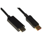 Link cavo displayport 1.4 - hdmi 2.0 contatti dorati 4kx2k 60hz 18gbps hdr rgb 4:4:4 mt 5