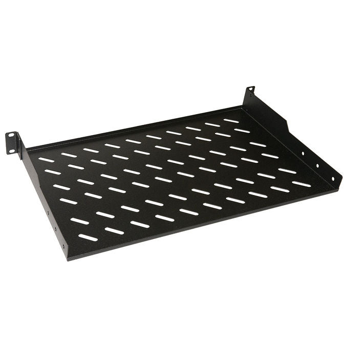 Link Ripiano per Armadio 19'' 1 Unita' Profondita' 300mm 2 Attacchi Frontali Nero