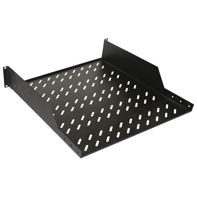 Link Ripiano per Armadio 19'' 1 Unita' Profondita' 550mm 2 Attacchi Frontali Nero