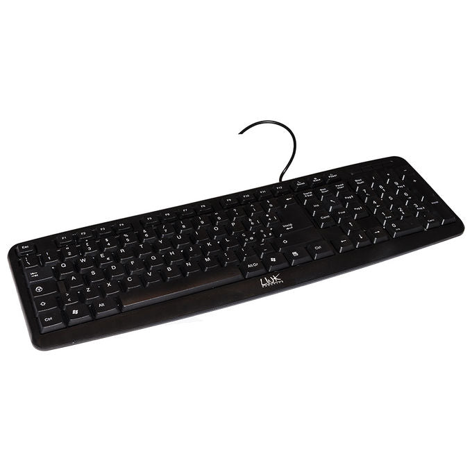 Link Tastiera Italiana Usb 108 Tasti Colore Nero in Plastica Riciclata