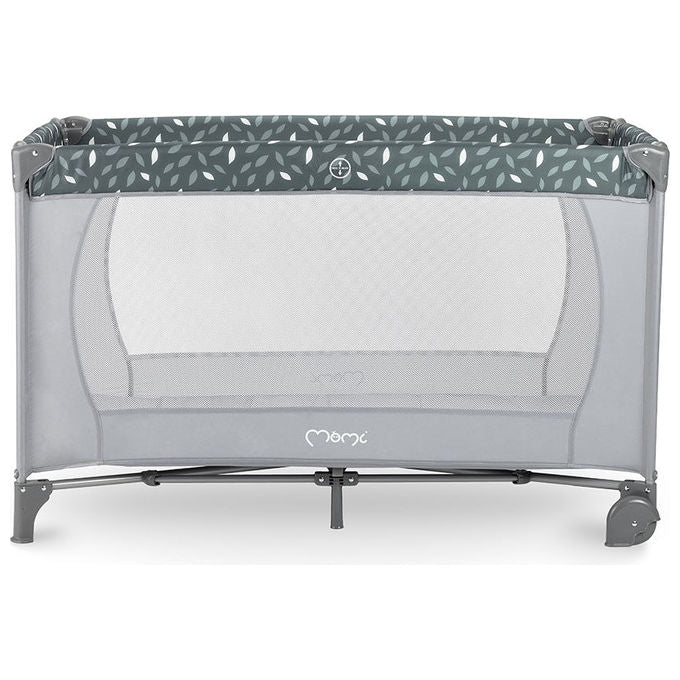MoMi LOZE00015 Belove Lettino da Viaggio Pieghevole 3 in 1 per Bambini 0-36 Mesi fino a 15 Kg Materassino e Borsa Inclusi colore Grigio