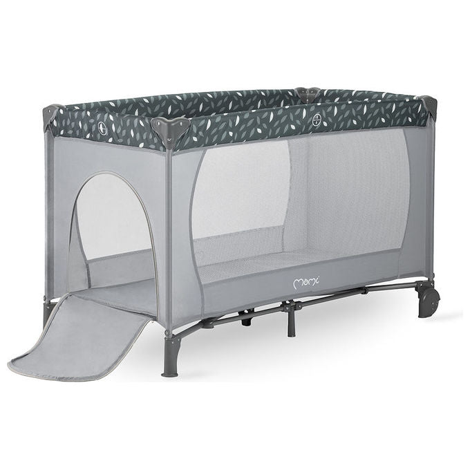 MoMi LOZE00015 Belove Lettino da Viaggio Pieghevole 3 in 1 per Bambini 0-36 Mesi fino a 15 Kg Materassino e Borsa Inclusi colore Grigio