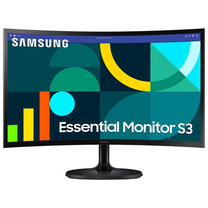 Samsung LS24D364GAUXEN Monitor PC 24'' Full HD VA Curvo 100Hz 4ms colore Nero