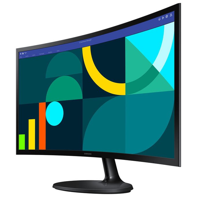Samsung LS24D364GAUXEN Monitor PC 24'' Full HD VA Curvo 100Hz 4ms colore Nero
