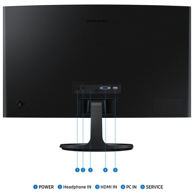 Samsung LS24D364GAUXEN Monitor PC 24'' Full HD VA Curvo 100Hz 4ms colore Nero