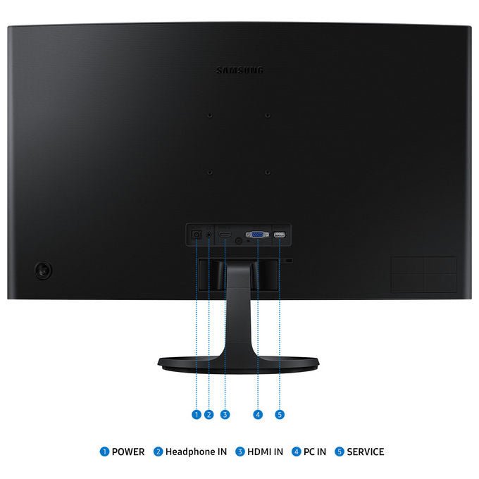 Samsung LS27D364GAUXEN S36GD Serie Monitor PC 27'' 1920 x 1080 Pixel Full HD LCD Curvo 1800R 100 Hz 4 ms colore Nero