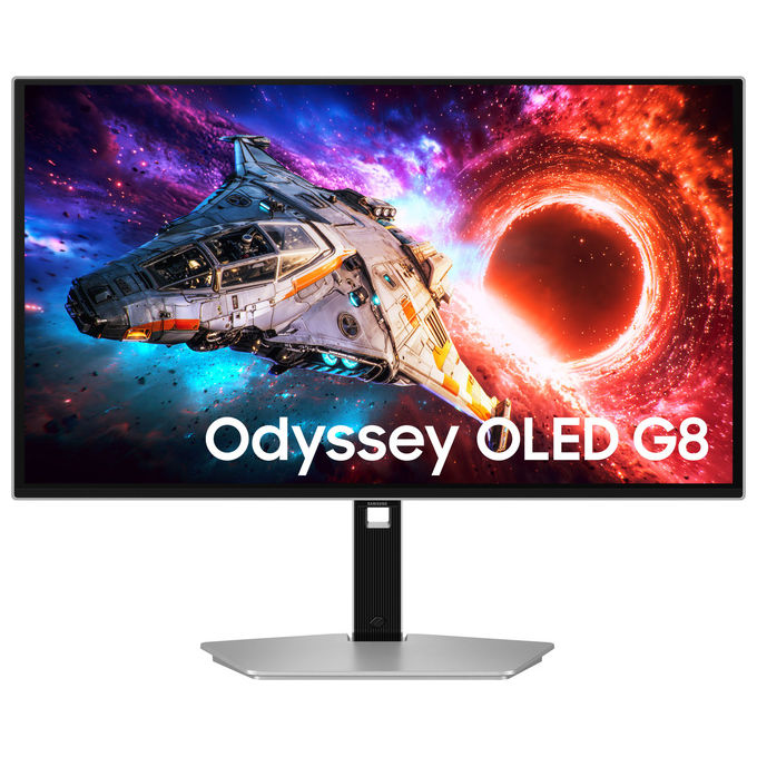 Samsung LS27HG800SUXEN Odyssey OLED G8 Monitor 27'' 4K 3840x2160 Pixel 240 Hz OLED 0,03 ms FreeSync Premium Pro colore Argento