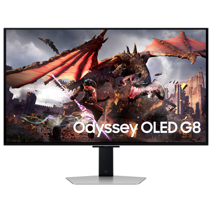 Samsung Monitor Gaming Samsung Odyssey G8 G80SD (LS32DG800SUXEN) 32'' OLED Flat UHD (3840 x 2160) 0.03ms(GTG) 240Hz Max. FreeSync Premium Pro HDR10+ Gaming Silver