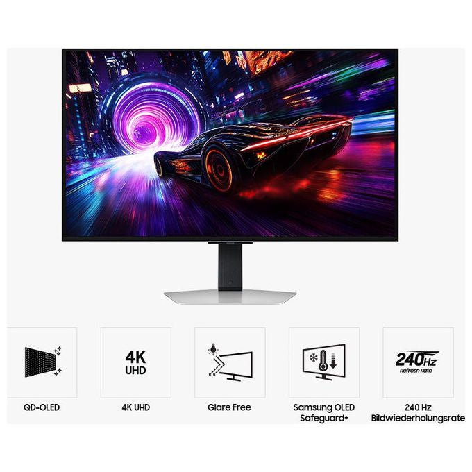 Samsung S32FG814SU Monitor 32'' 3840 x 2160 Pixel 4K Ultra HD OLED con AMD FreeSync e tempo di risposta 0,03 ms colore Argento