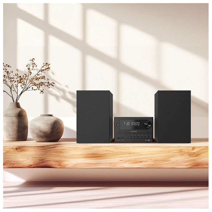 Kenwood M-450DAB Microimpianto Hi-Fi con Bluetooth 5.4 e Radio Dab+ 20 W Lettore CD USB Aux In colore Nero