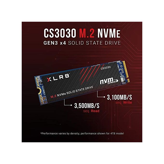 PNY XLR8 CS3030 M.2 NVMe SSD Interno 2TB - Velocita' di lettura fino a 3.500 MB-s, Velocita' di scrittura fino a 3.000 MB-s