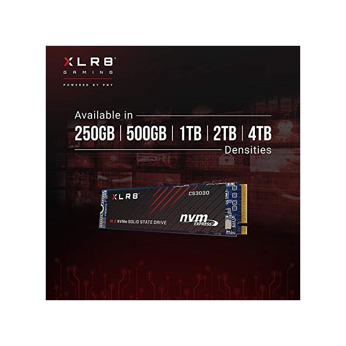 PNY XLR8 CS3030 M.2 NVMe SSD Interno 2TB - Velocita' di lettura fino a 3.500 MB-s, Velocita' di scrittura fino a 3.000 MB-s