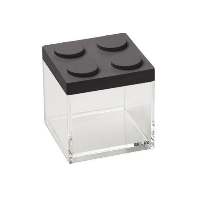 Omada Design Contenitore Brickstore 10x10x10.5cm 500ml Nero