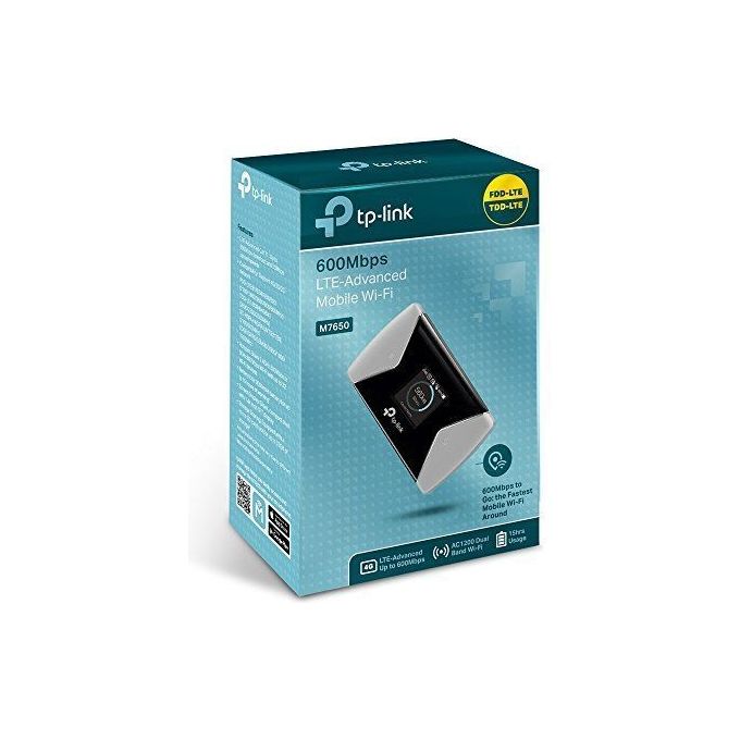 TP-Link Router 4G LTE Portatile M7650, Wi-Fi 867 Mbit-s, Display TFT 1.44