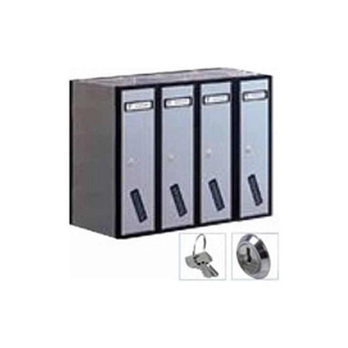 Silmec Casellario Vert 4P alluminio Silver 31-504