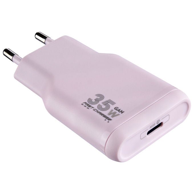 Tucano MA-ONEPOWKIT-PK ONE POWER KIT Caricabatterie GaN 35W con Cavo USB-C 60W 2m colore Rosa