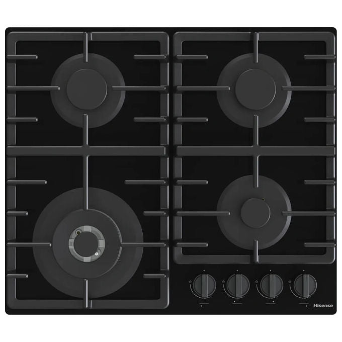 Hisense GG663BHF Piano Cottura a Gas da Incasso Nero 60 cm 4 Fornelli