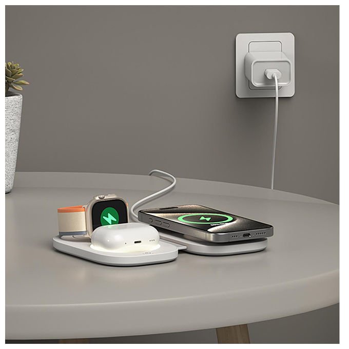 Celly Caricabatterie Wireless 3 in 1 Magpocket3in1 15W Bianco