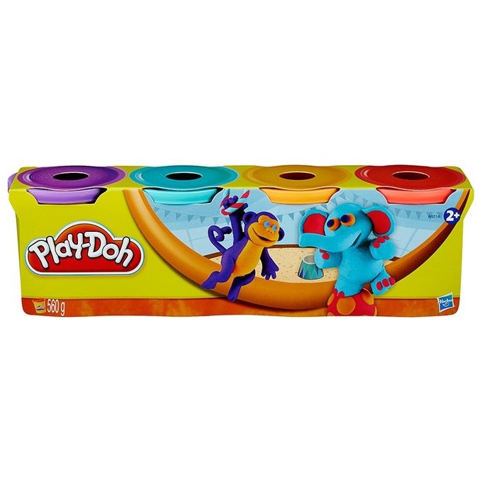 Hasbro Play-Doh 4 Vasetti Pasta Modellabile per Giochi Creativi e Divertimento per Bambini