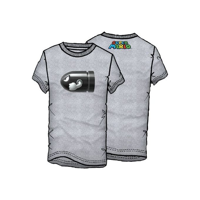 T-Shirt Super Mario Proiettile Tg. S