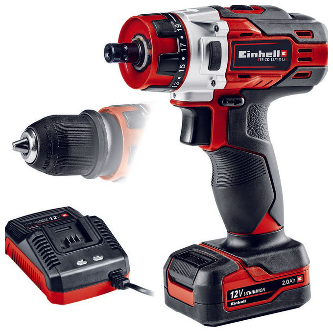 Einhell Trapano Avvitatore A Batteriate-Cd 12-1 X-Li (1X2,0Ah)