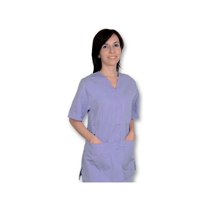 Casacca Con Bottoni-Cotone-Pol.-Donna XS Viola 1 pz.