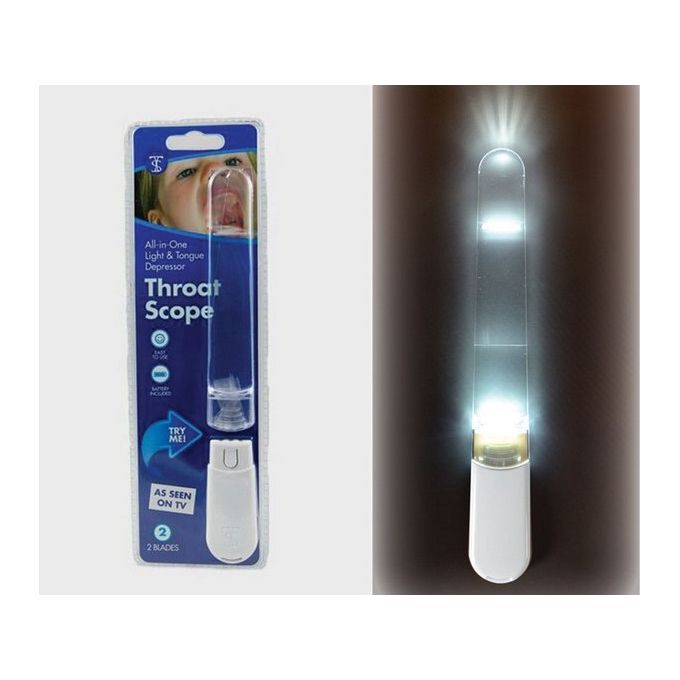 Troath Scope - Abbassalingua Luminoso (1 Manico + 2 Lame) 1 kit