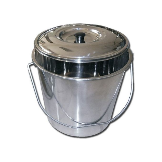 Cestino Acciaio Inox Con Coperchio - 15 Litri 1 pz.