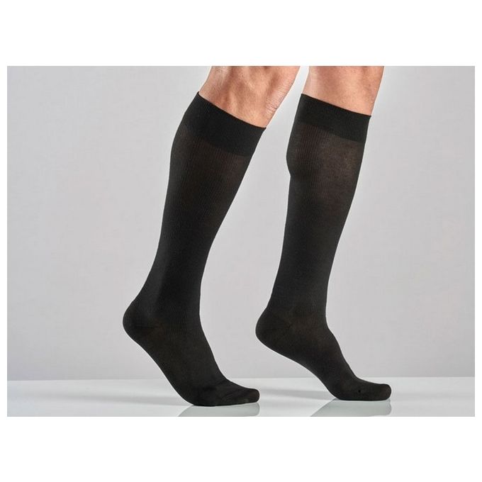 Gambaletto Cotone Unisex - M - Media Compressione - Nero 1 paio