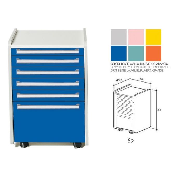 Cassettiera S9 - Colore A Richiesta 1 pz.
