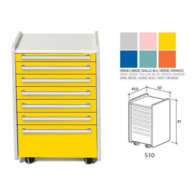 Cassettiera S10 - Colore A Richiesta 1 pz.